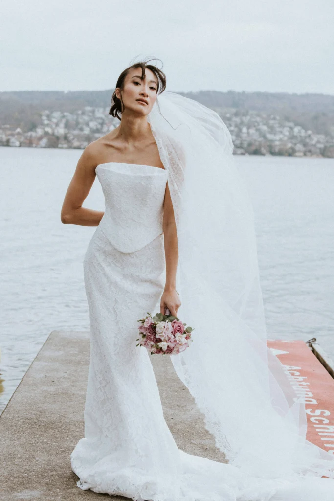 Loose updo in window light
